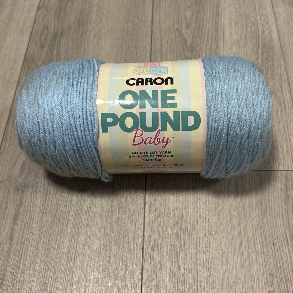 Caron One Pound Baby Yarn No Dye Blue
